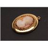 Image 3 : One beautiful vintage Victorian oval locket  with a with a fine cameo framed in rose gold  on top. E