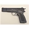 Image 1 : Browning Hi Power semi-automatic pistol, 9mm  caliber, 4.5” barrel, black finish, checkered  black h