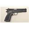 Image 2 : Browning Hi Power semi-automatic pistol, 9mm  caliber, 4.5” barrel, black finish, checkered  black h