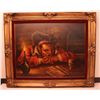 Image 1 : Large framed oil on canvas of a pirate,  signed on lower right corner “Laily”,  approximately 37” x 