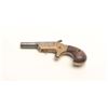 Image 2 : Unmarked Vest Pocket single shot derringer,  .22 caliber, brass frame, 2.25” iron barrel,  wood grip