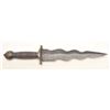 Image 2 : Composite wavy blade dagger, approximately  15.5” overall with a 10” blade; dark patina  to brass to