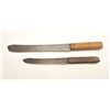 Image 1 : Lot of 2 old skinning knives; one marked “J.  Russell & Co., Green River Works”,  approximately 17.5