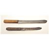 Image 2 : Lot of 2 old skinning knives; one marked “J.  Russell & Co., Green River Works”,  approximately 17.5