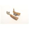 Image 1 : Lot of 2 antique stag horn-gripped tools  including a scraper and a cigar box opener.       Est.:  $