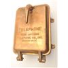 Image 2 : U.S.N. brass shipboard phone box,  approximately 13” x  10”  x 10”; marked “Hose  McCann Telephone C