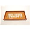 Image 2 : Vintage Mid-Century Drexel Heritage wooden  tray with polished stone inlay, approximately  18” x  9”