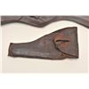 Image 3 : Lot of 3 items including large leather flap  holster with attached magazine pouch in  well-worn cond
