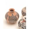 Image 4 : Lot of 3 small Indian pots; 1 an un-marked  piece with turtle designs, approximately 4.5”  in height