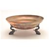 Image 2 : Antique footed figural solid Copper bowl with  Koi fish feet; by Karr Craft of New England,  approxi