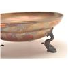 Image 3 : Antique footed figural solid Copper bowl with  Koi fish feet; by Karr Craft of New England,  approxi