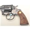 Image 2 : Colt Officer’s Model Flat Top DA revolver,  .38 caliber, 5” barrel, blued finish,  checkered wood me