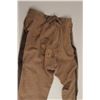 Image 2 : Confederate Charleston Depot uniform jacket  and trousers showing coarse material and  crude stitchi
