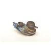 Image 3 : Vintage oriental style enamel on brass  showing figures of ducks. From estate. Est.:  $100-$200