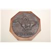 Image 2 : Original bronze on plaque of Pony Express  rider on mount. Signed “A. Philmister  Proctor”. Measures