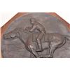Image 3 : Original bronze on plaque of Pony Express  rider on mount. Signed “A. Philmister  Proctor”. Measures