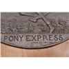 Image 4 : Original bronze on plaque of Pony Express  rider on mount. Signed “A. Philmister  Proctor”. Measures