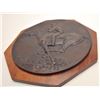 Image 5 : Original bronze on plaque of Pony Express  rider on mount. Signed “A. Philmister  Proctor”. Measures