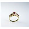 Image 2 : Amazing ladies ring set with an oval pigeon  blood Ruby weighing approx. 0.80 carats and  side rubie