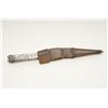 Image 1 : Silver handled dagger from North Africa with  leather over wood scabbard. 19th to early  20th centur