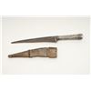 Image 3 : Silver handled dagger from North Africa with  leather over wood scabbard. 19th to early  20th centur