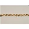 Image 2 : One 14k yellow gold bracelet of elephants in  a row weighing approx 9.2gms. Est. $450-$900.