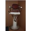 Image 1 : Child’s barber chair circa 1970’s to 40’s.  Broken arm. Complete and needs restoration.  Ex Harlod’s