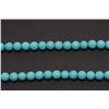 Image 1 : One strand of fine turquoise necklace. Length  24inches diameter 10-11 mm. Est. $350-$700.