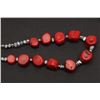 Image 2 : One unique coral beads (button shape)button  and pearl necklace.  Est. $200 -$400.
