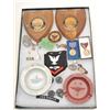 Image 1 : Lot of U.S. Naval memorabilia in large riker  case including 2 U.S.N. Pacific Theater  plaques fo Eu