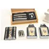 Image 4 : Lot of vintage cigarette accessories  including tabletop and pocket lighters, an  Evans ladies clutc