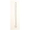 Image 1 : White Gold (14K-18K_ Star set with small  Diamonds and chain. Shaw era-Iran. approx .75  pts to 1 ca