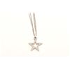 Image 2 : White Gold (14K-18K_ Star set with small  Diamonds and chain. Shaw era-Iran. approx .75  pts to 1 ca
