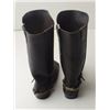 Image 2 : One pair of reproduction U.S. cavalry leather  boots and spurs.  Boots are in overall good  conditio