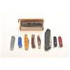 Image 1 : Lot of 9 misc. folding pocket knives  including an antique Coca Cola knife, a Swiss  Army knife, a K