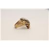Image 1 : Heavy custom gold 18K eagle head ring with  diamonds and rubies. Estate piece. Est.:  $600-$1200