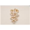 Image 2 : Vintage pearl broach in 14K with two fine  diamonds circa 1950’s. Superb pearls possibly  natural. E