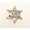 Image 3 : Deputy U.S. Marshal 6-pointed badge; marked  on reverse “ALLEN STAMP & SEAL CO./KANSAS  CITY”; un-cl