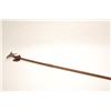 Image 3 : Indonesian pole arm; ornate brass head, brass  tacked wood shaft; unknown age.     Est.:   $100-$150