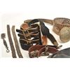 Image 3 : Bonanza lot of 6 misc. sword/blade belts and  buckles plus 3 metal hangers.     Est.:   $150-$300.