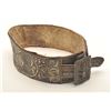 Eighteenth to Nineteenth Century wide buckled  belt; Mexican or South American pitiado  stitched.   