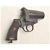 Image 3 : British No. 3 MK I flare pistol, 37mm  caliber, blued finish, checkered hard rubber  grips, approxim