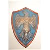 Image 2 : Small metal shield, for parade, ca. 19th to  20th Century, approximately 16” x  12”;  dragoon design