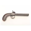Image 4 : Percussion SxS pistol, 11mm caliber, 5”  barrels, dark patina, wood grip, in overall  good condition