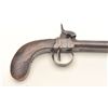 Image 5 : Percussion SxS pistol, 11mm caliber, 5”  barrels, dark patina, wood grip, in overall  good condition