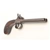 Image 6 : Percussion SxS pistol, 11mm caliber, 5”  barrels, dark patina, wood grip, in overall  good condition