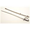 Image 1 : British Cavalry saber with metal scabbard,  approximately 39” overall with an etched  32.5” blade in