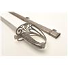 Image 3 : British Cavalry saber with metal scabbard,  approximately 39” overall with an etched  32.5” blade in