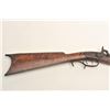 Image 3 : Leman half stocked plains rifle, .36 caliber,  34” octagon barrel, dark patina to metal  surfaces, d