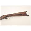 Image 8 : Leman half stocked plains rifle, .36 caliber,  34” octagon barrel, dark patina to metal  surfaces, d